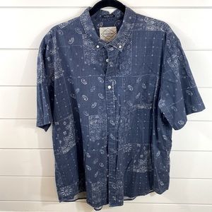 St. John’s Bay Classic Fit Cotton Button Up Short Sleeve Collared Shirt